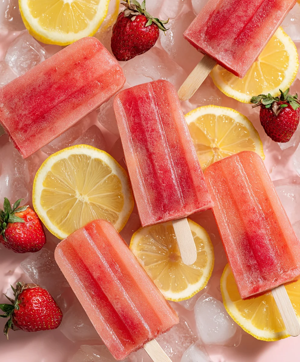 Easy Strawberry Lemonade Popsicle Recipe - Refreshing Treat