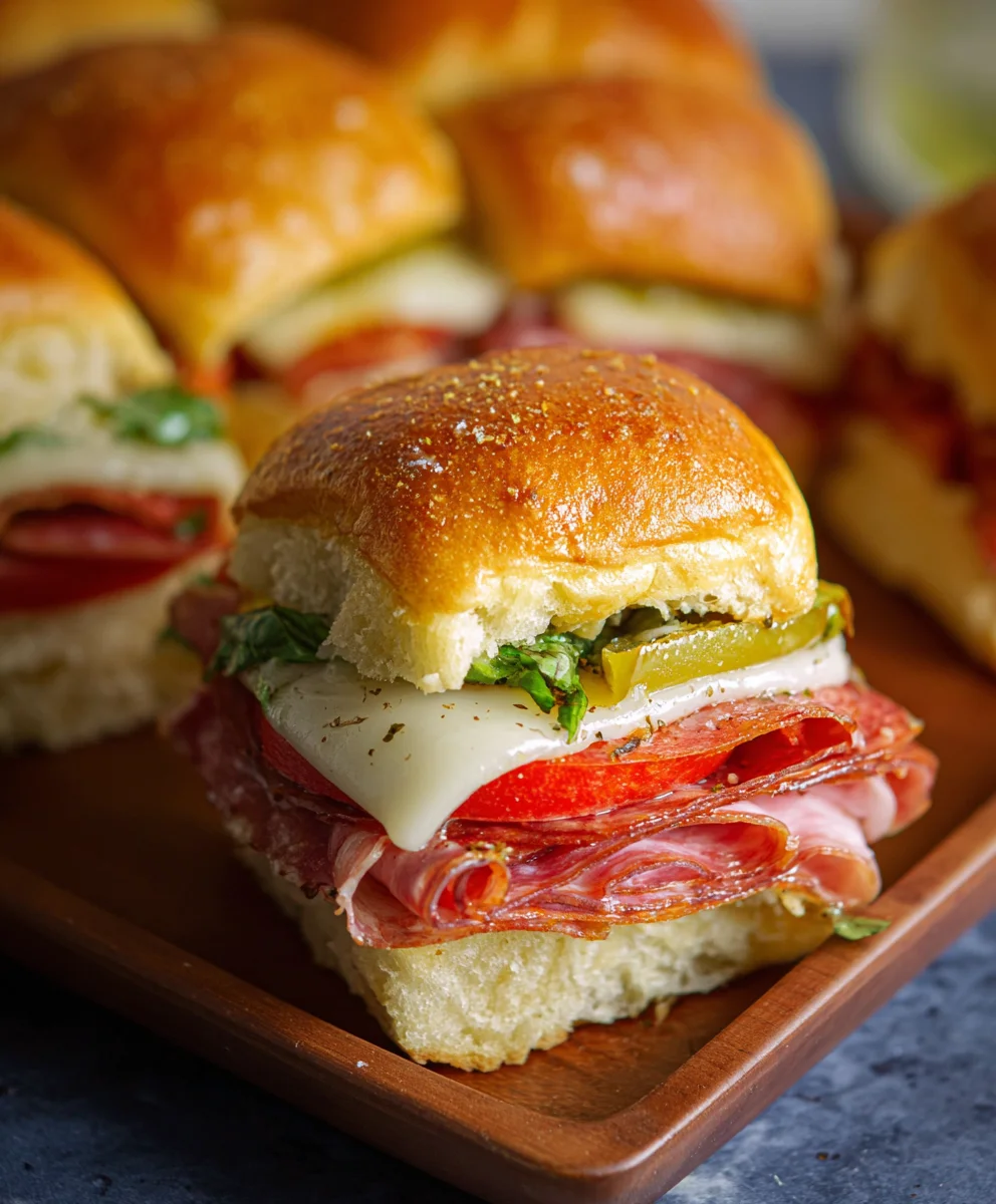 Spicy Beef Italian Sub Sliders- Easy Party Appetizer