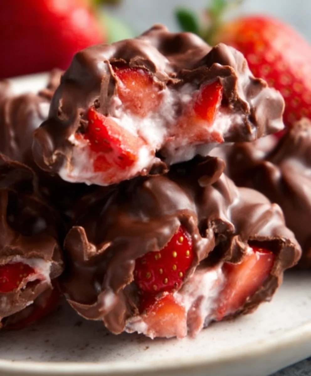 Easy Chocolate Strawberry Yogurt Clusters Recipe