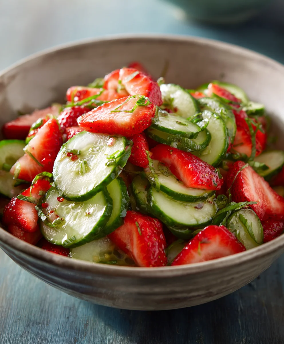 Refreshing Cucumber Strawberry Salad Recipe