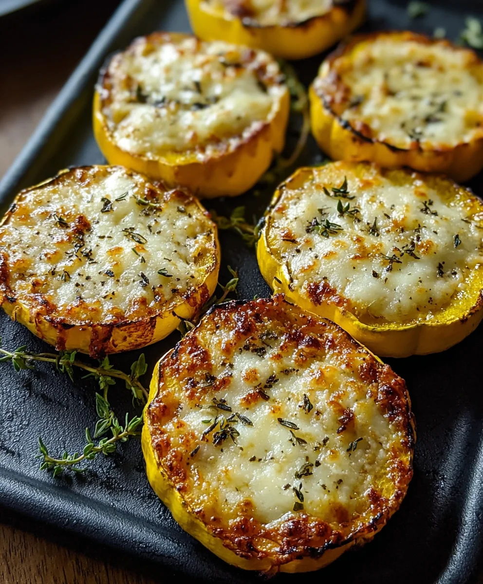 Cheesy Baked Squash Rounds Recipe