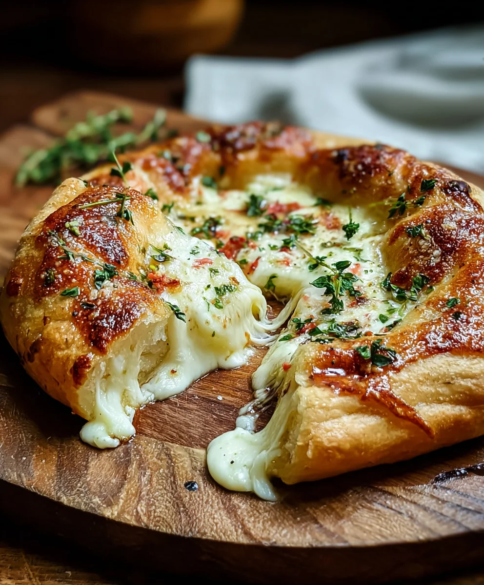Gooey Stuffed Brie Cheese Pizza- Easy Gourmet Comfort Food