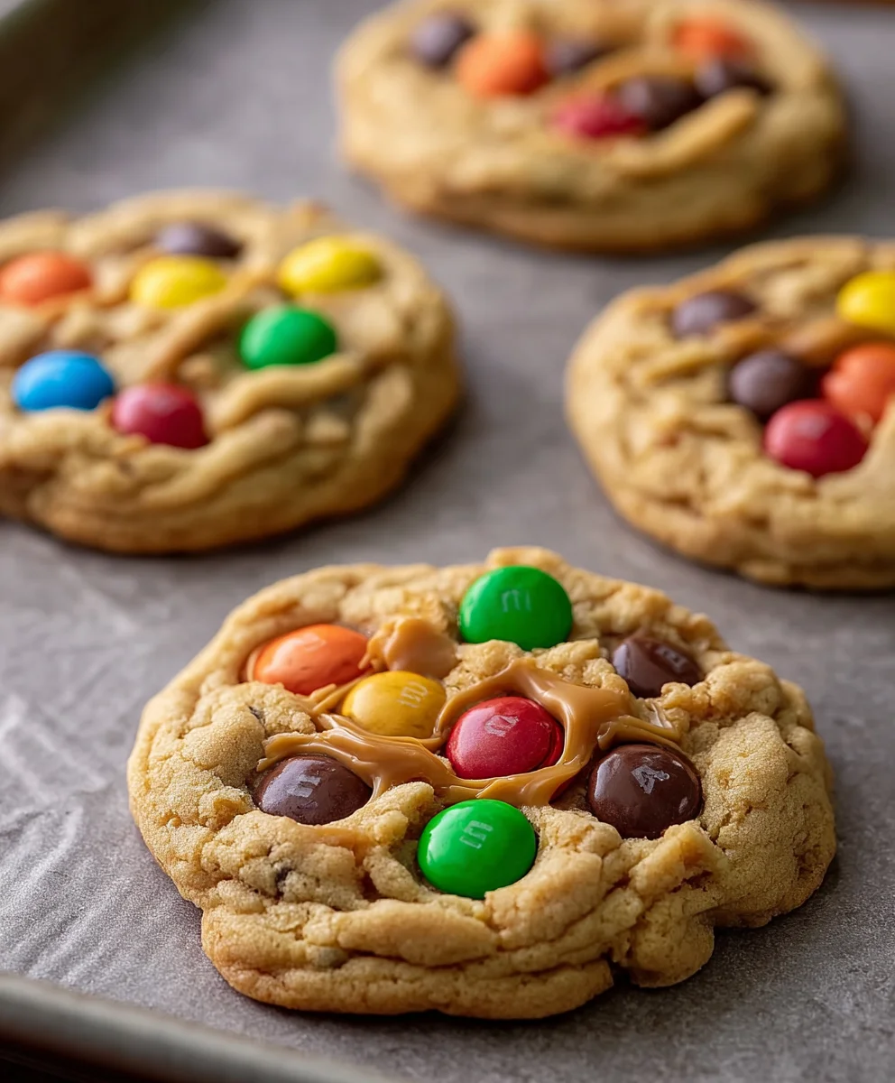 Peanut Butter M&M Cookie Recipe-Chewy & Delicious