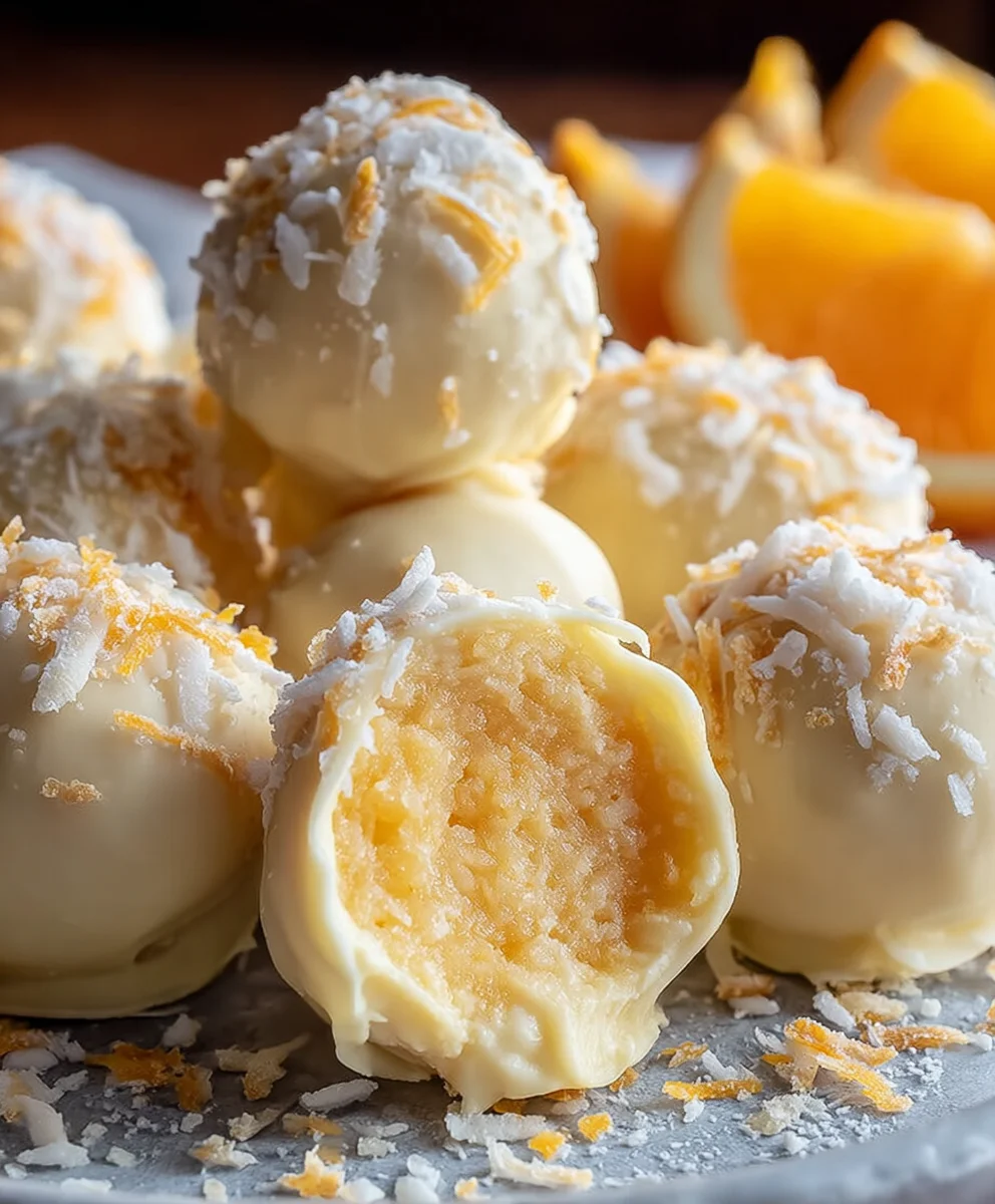 White Chocolate Orange Truffles-Creamsicle Flavor