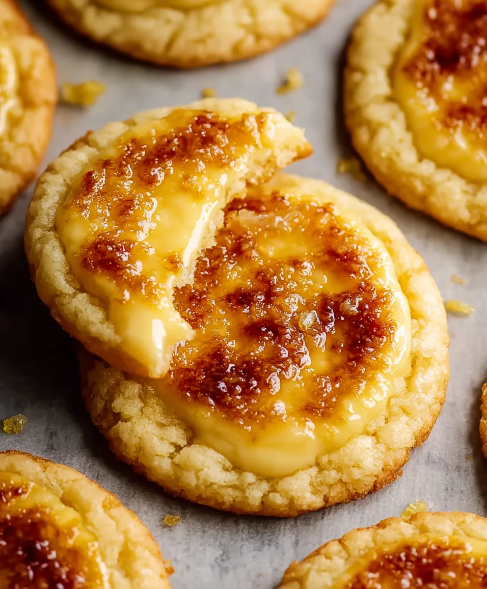 Lemon Crème Brûlée Cookies- Sweet & Creamy Delight