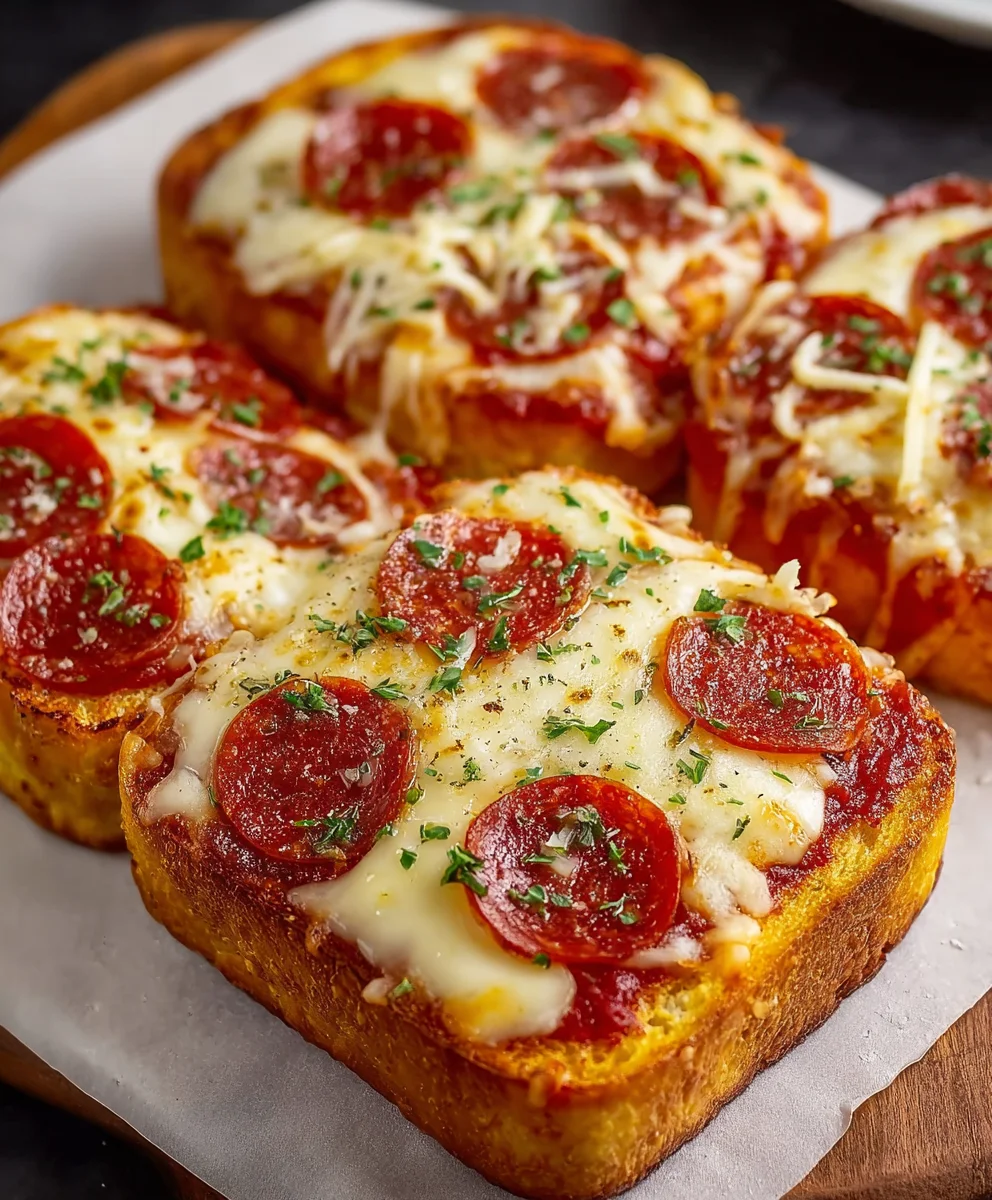 Easy Texas Toast Garlic Bread Pizza Recipe