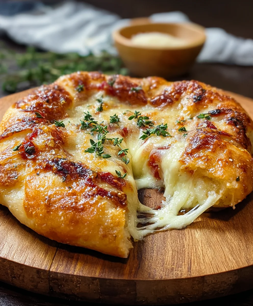 Gooey Stuffed Brie Cheese Pizza- Easy Gourmet Comfort Food