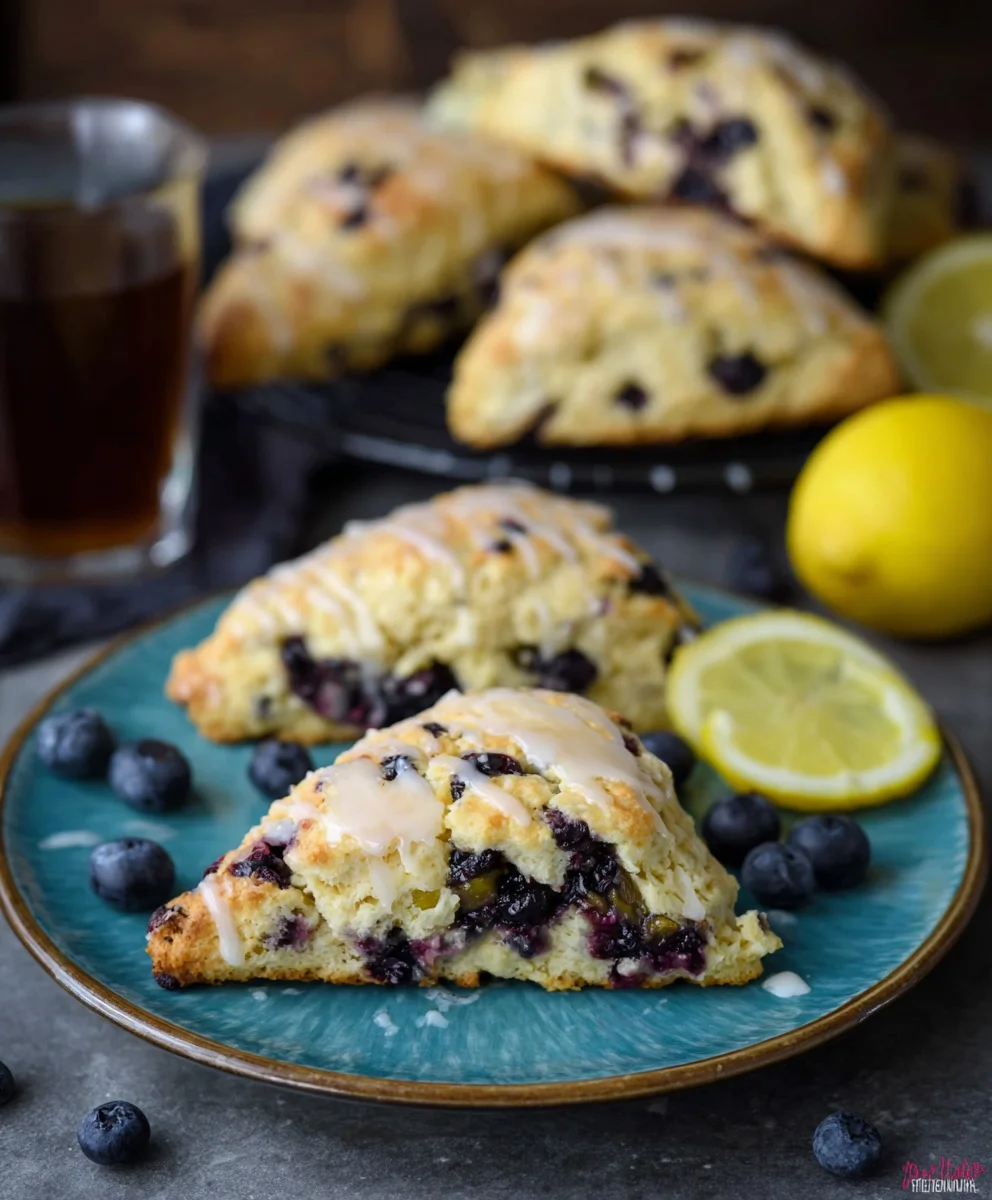 Sourdough Discard Blueberry Lemon Scones - Easy Recipe
