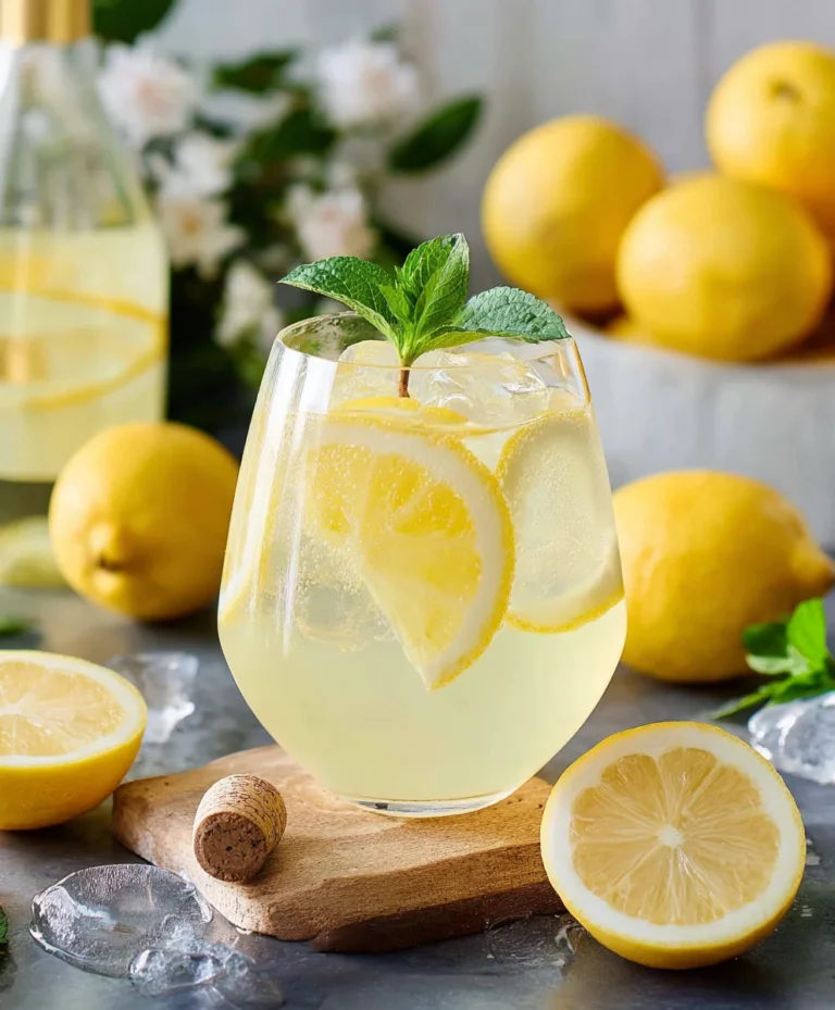 Refreshing Limoncello Spritz-Sparkling Non-Non-Non-Alcoholic Alternativeic Cocktail