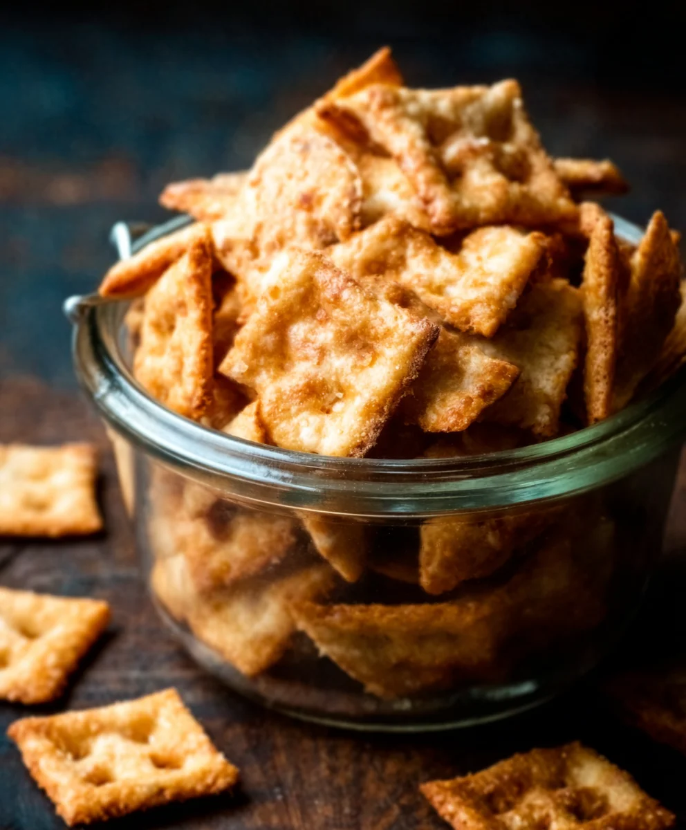 Crispy Sourdough Cheese Crackers - Easy Homemade Recipe