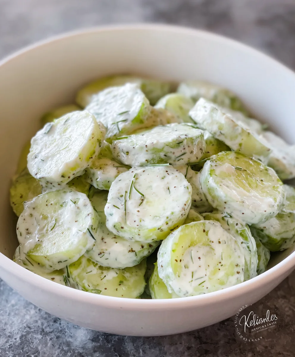 Creamy Cucumber Salad - Refreshing & Easy Recipe
