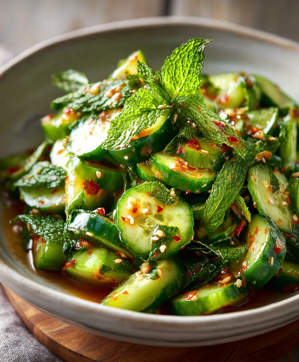 Easy Asian Cucumber Salad- Quick Refreshing Side