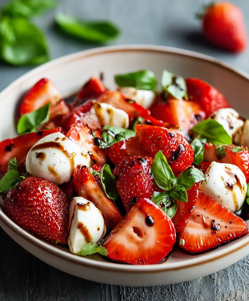 Balsamic Strawberry Caprese Salad- Fresh Twist