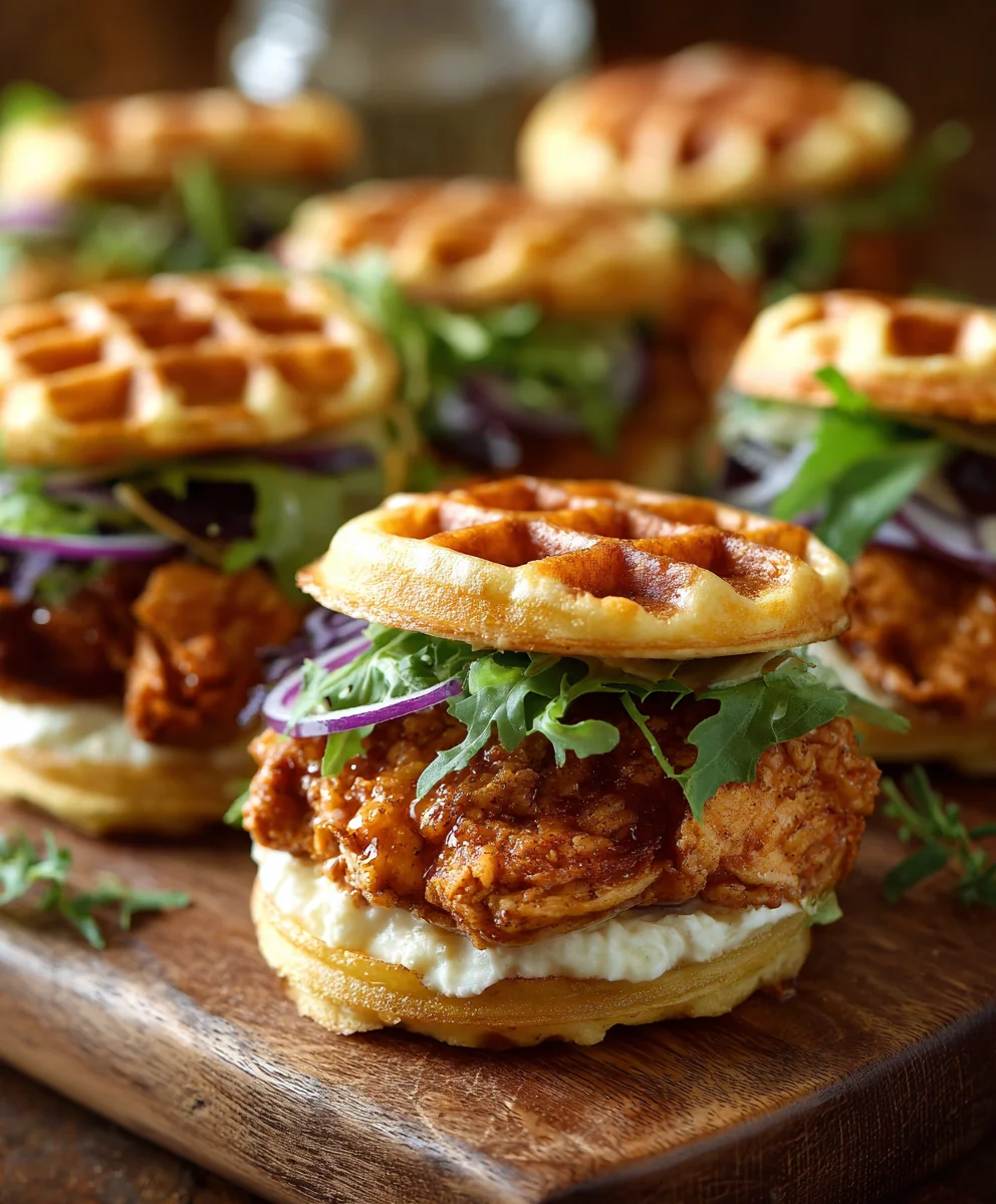 Game Day Chicken Waffle Sliders-Game Day Eats