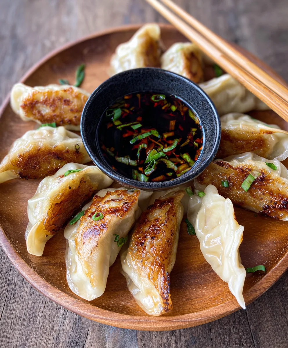 Easy Pan Fried Chicken Potstickers - Crispy Dumplings