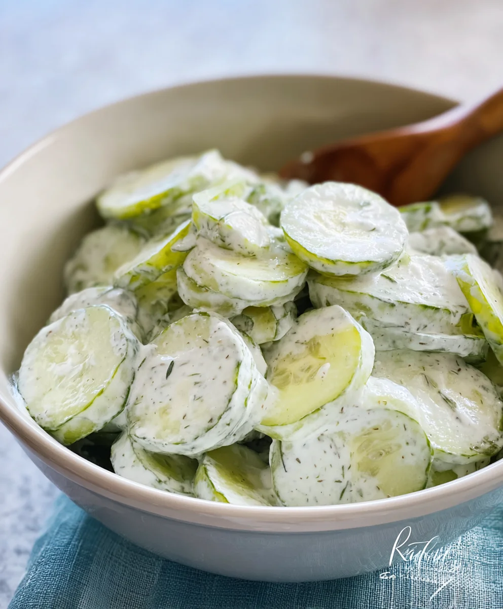Creamy Cucumber Salad - Refreshing & Easy Recipe
