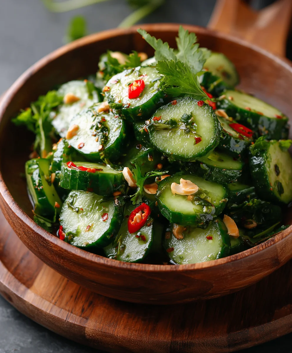 Easy Asian Cucumber Salad- Quick Refreshing Side