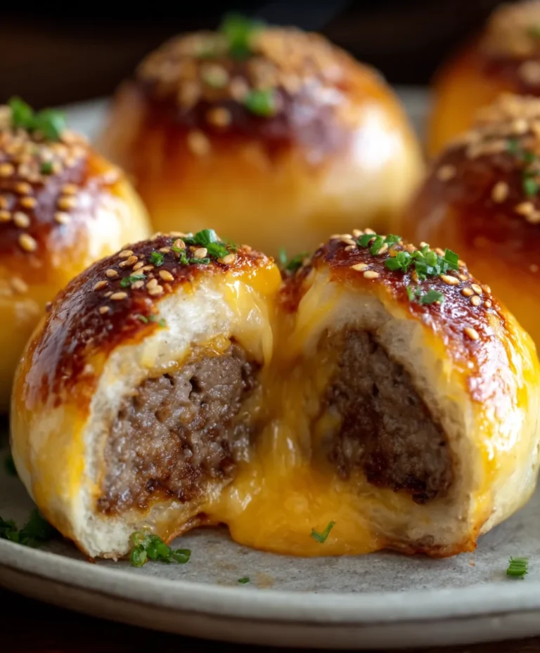 Garlic Parmesan Cheeseburger Bombs Easy Recipe
