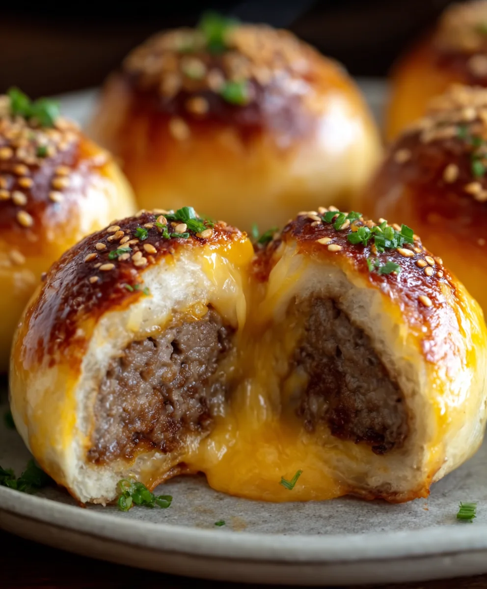 Garlic Parmesan Cheeseburger Bombs Easy Recipe