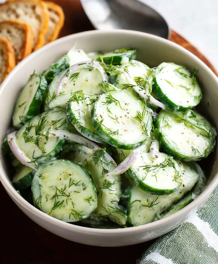 Simple Cucumber Dill Salad Recipe- Refreshing & Easy