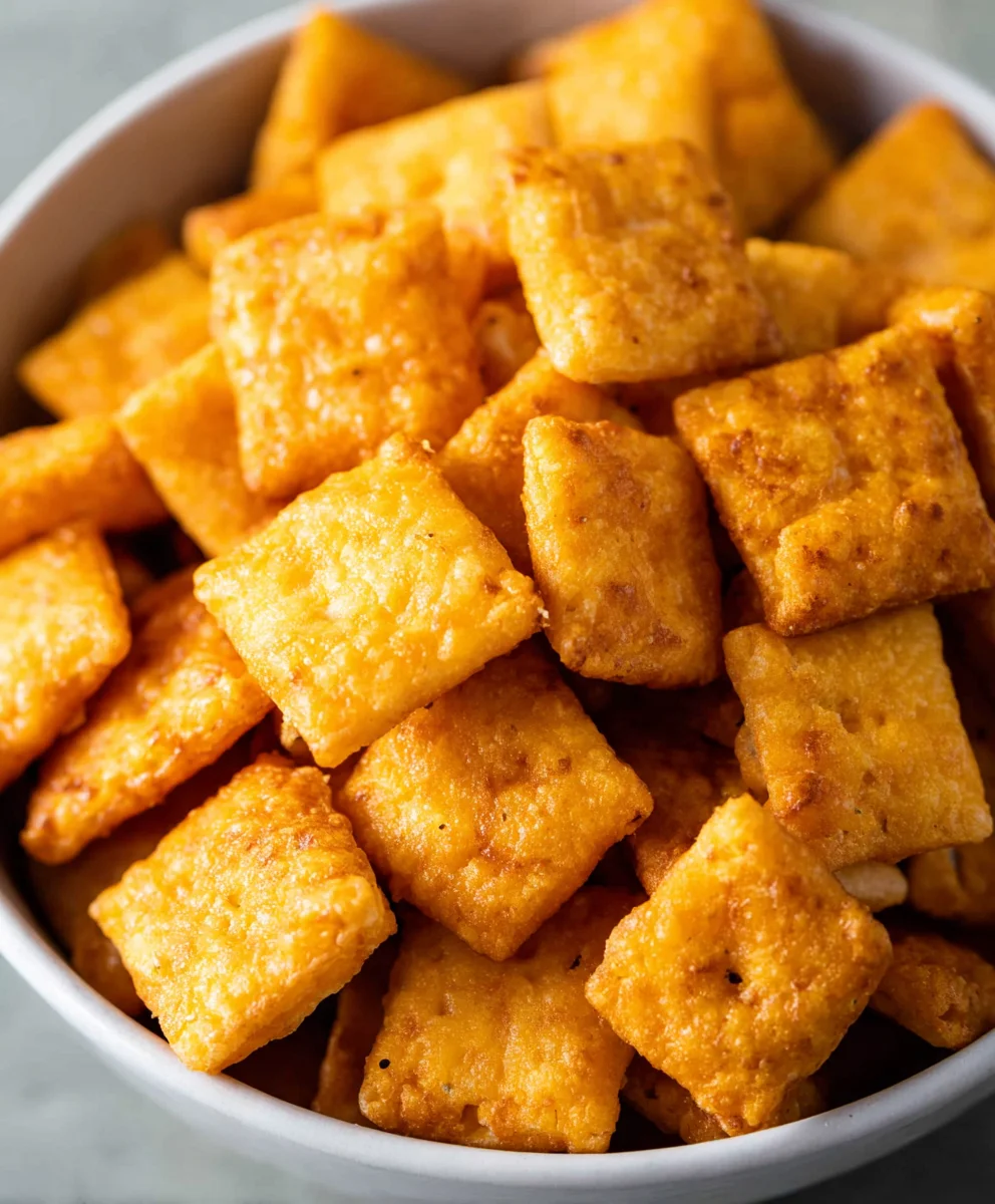Homemade Cheez-Its - Crispy Baked Cheesy Snacks