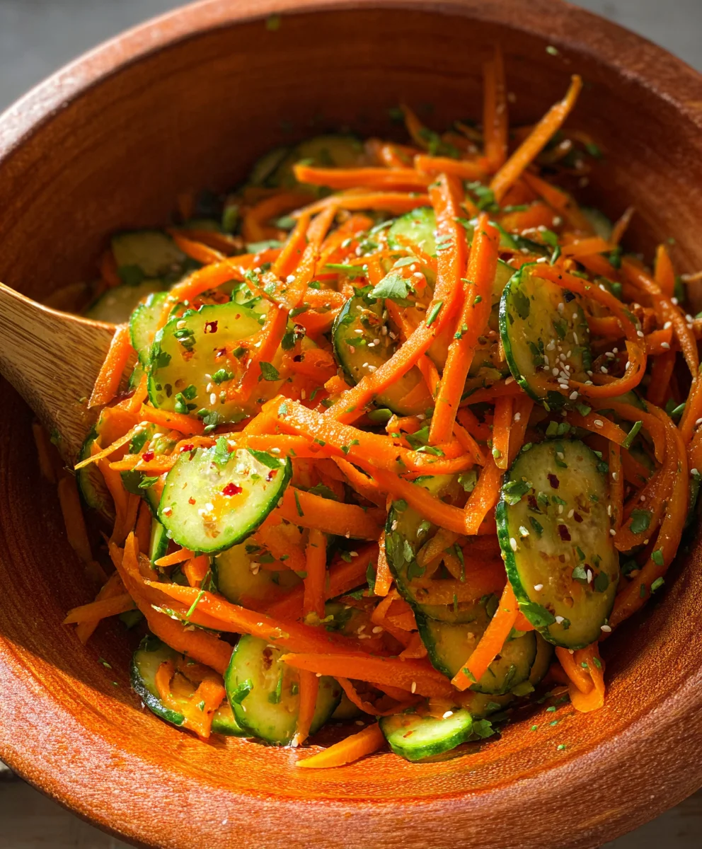 Fresh Cucumber Carrot Salad Recipe - Easy & Delicious