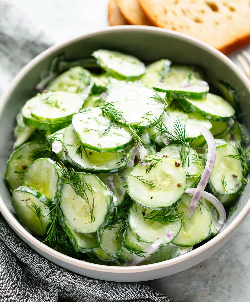 Simple Cucumber Dill Salad Recipe- Refreshing & Easy