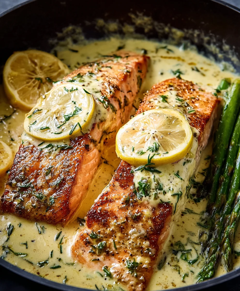 Easy Creamy Lemon Butter Salmon Recipe