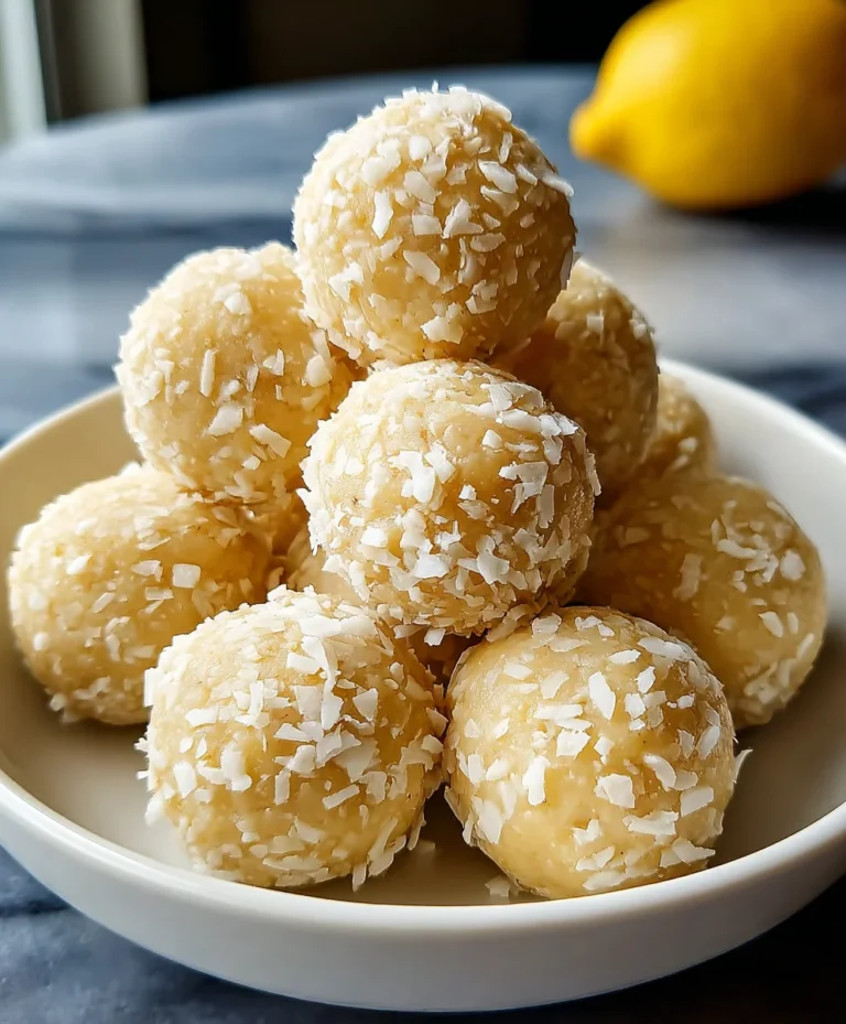 Lemon Coconut Protein Balls-Healthy No-Bake Treat
