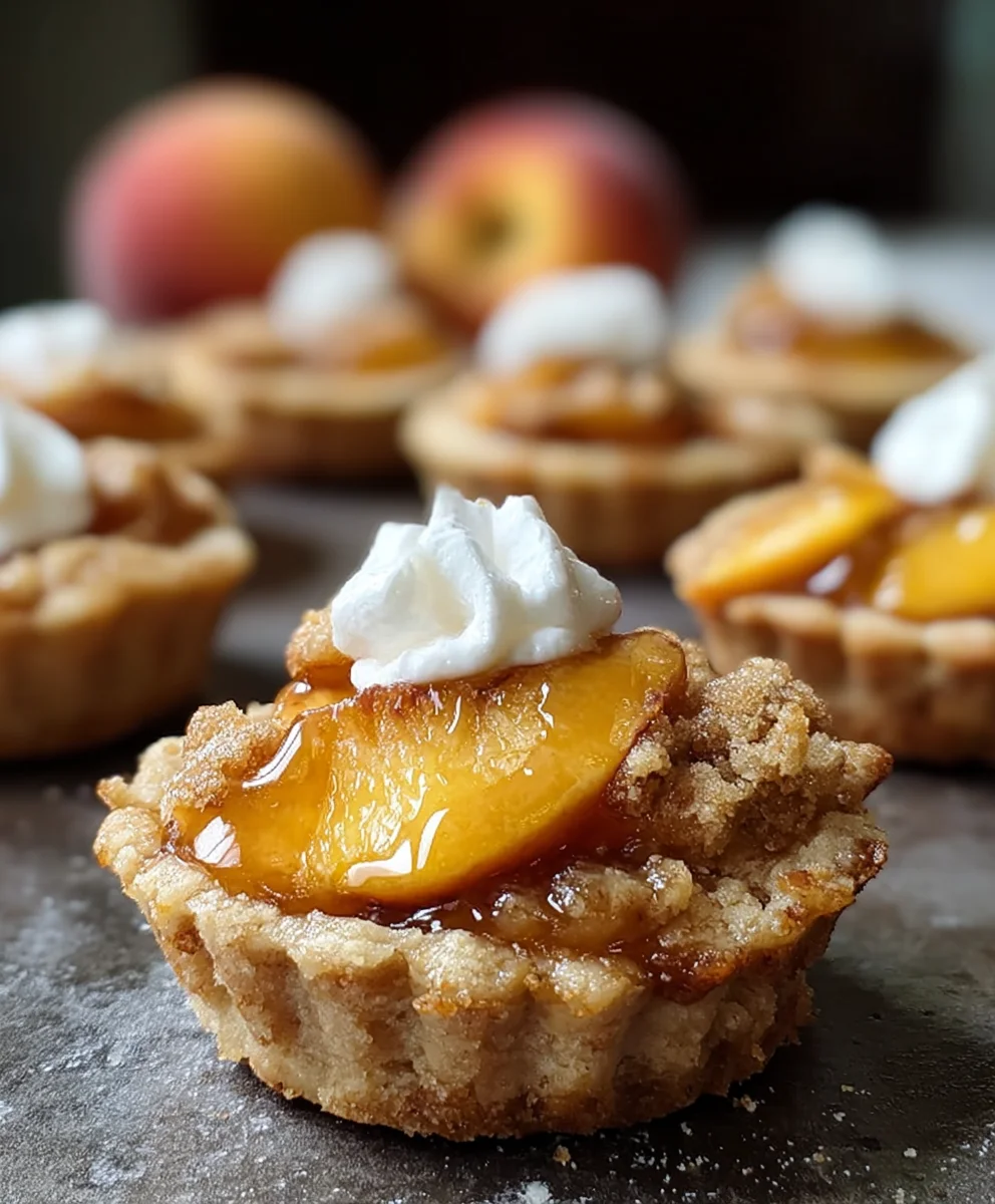 Peach Cobbler Cookie Cups- Easy Dessert Recipe