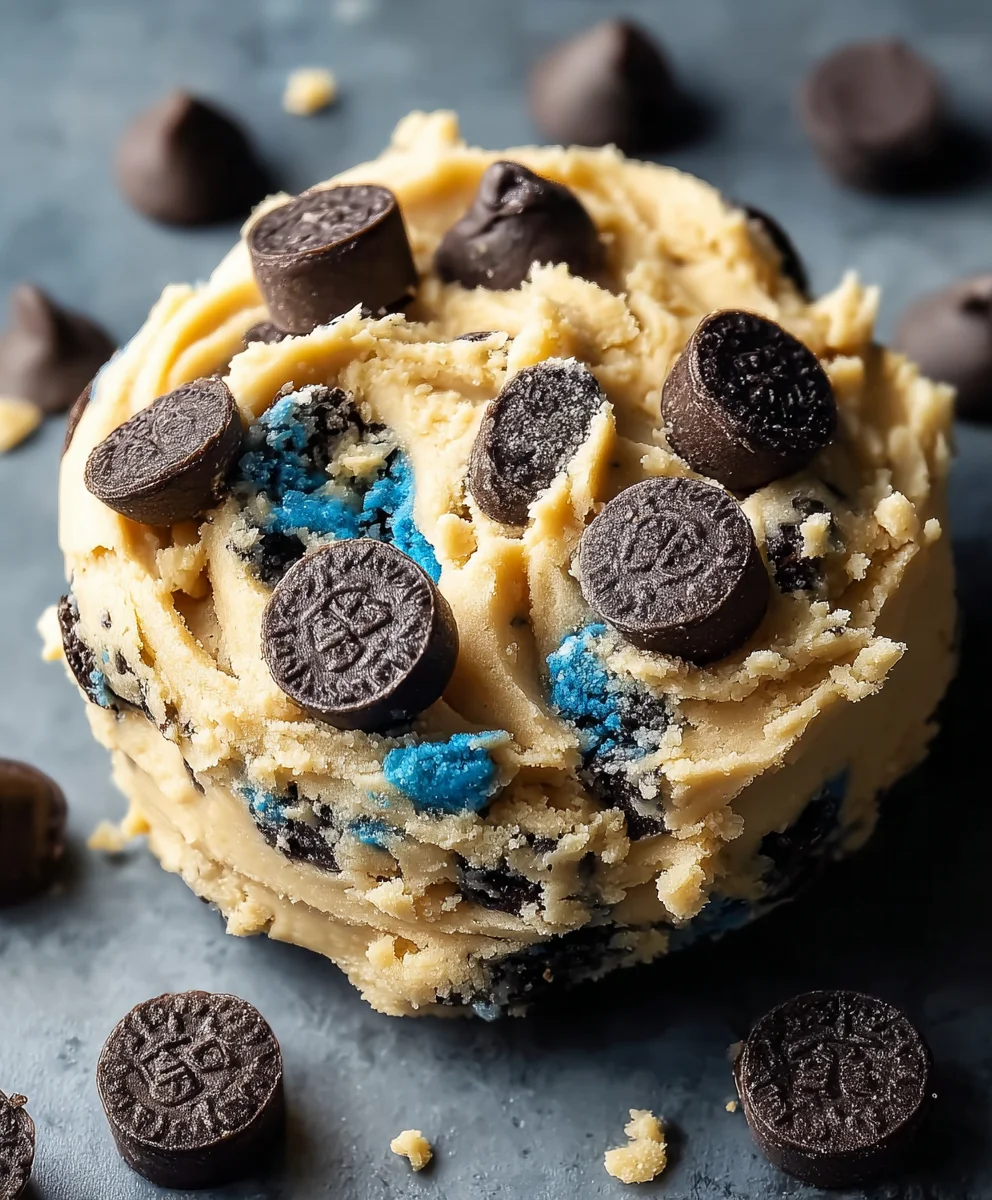 Cookie Monster Edible Cookie Dough Recipe