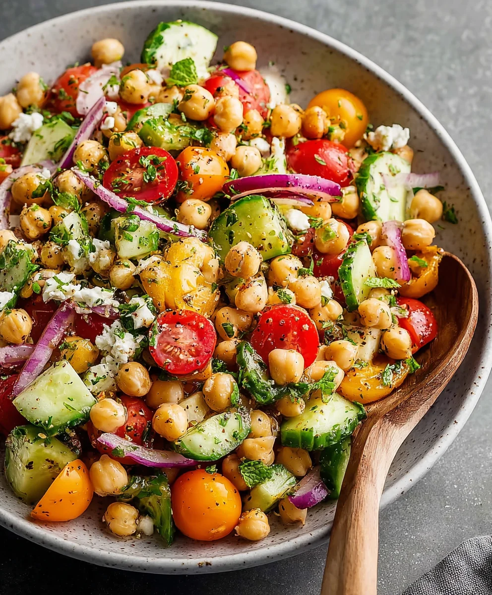 Easy Chickpea Salad Recipe-Healthy & Delicious Lunch