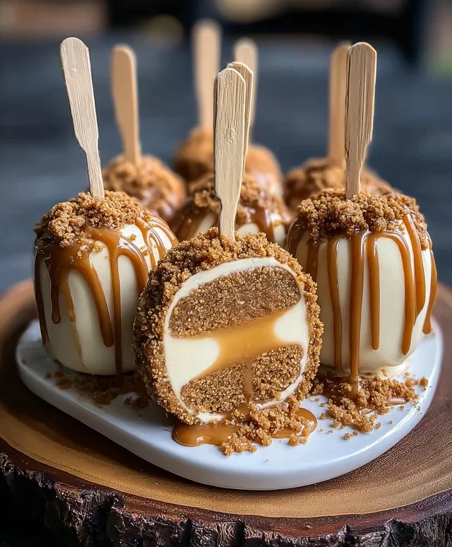 Biscoff Cookie Butter Cheesecake Pops