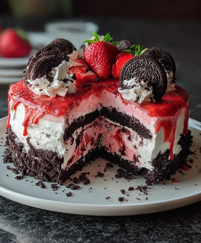 Strawberry Oreo Cake