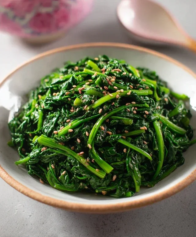 Korean Spinach Side Dish (Sigeumchi Namul)