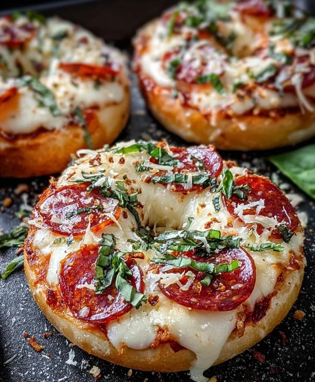 Giant Pizza Bagels