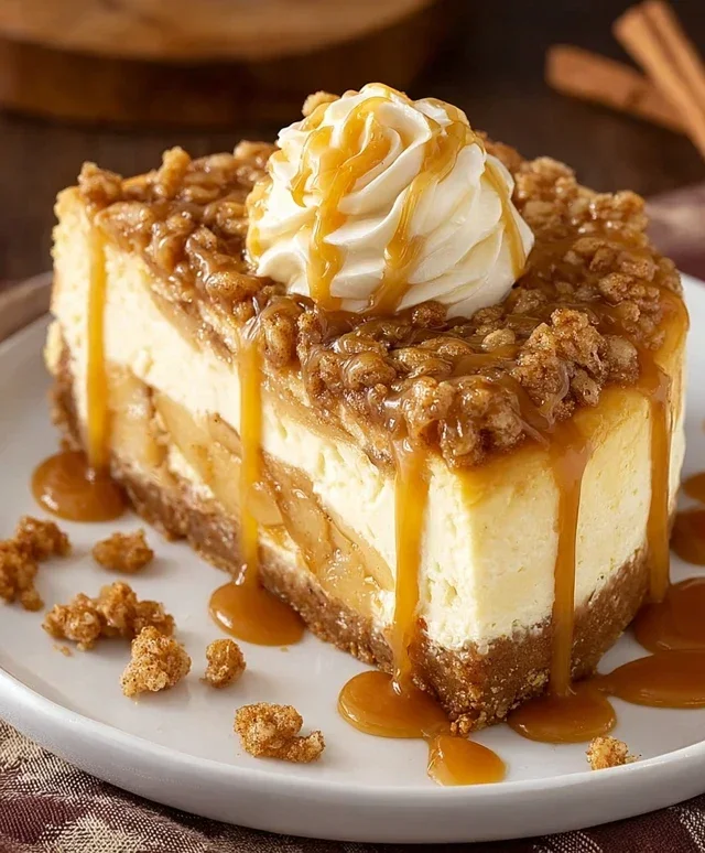 Apple Crisp Cheesecake Delight