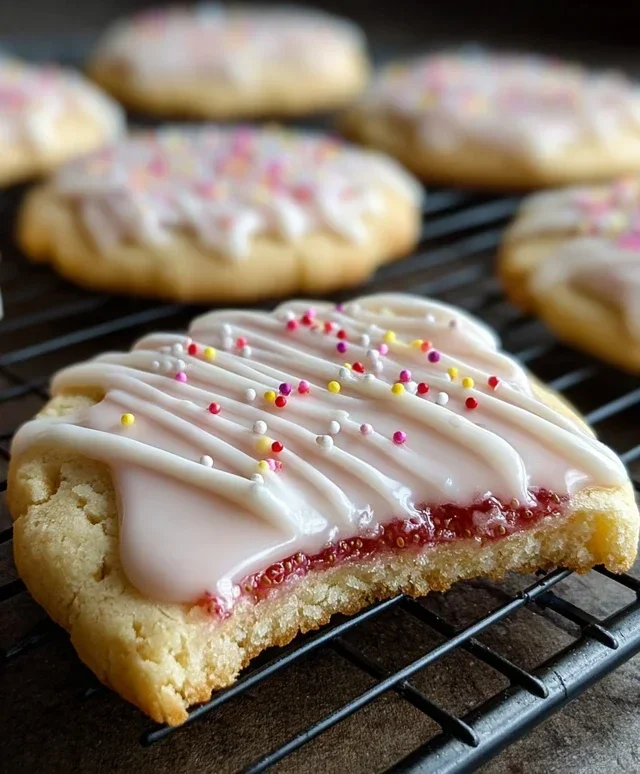 Strawberry Pop Tart Cookies