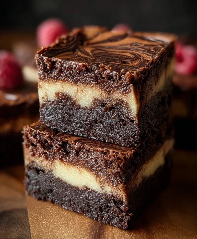 Dark Chocolate Cheesecake Brownies