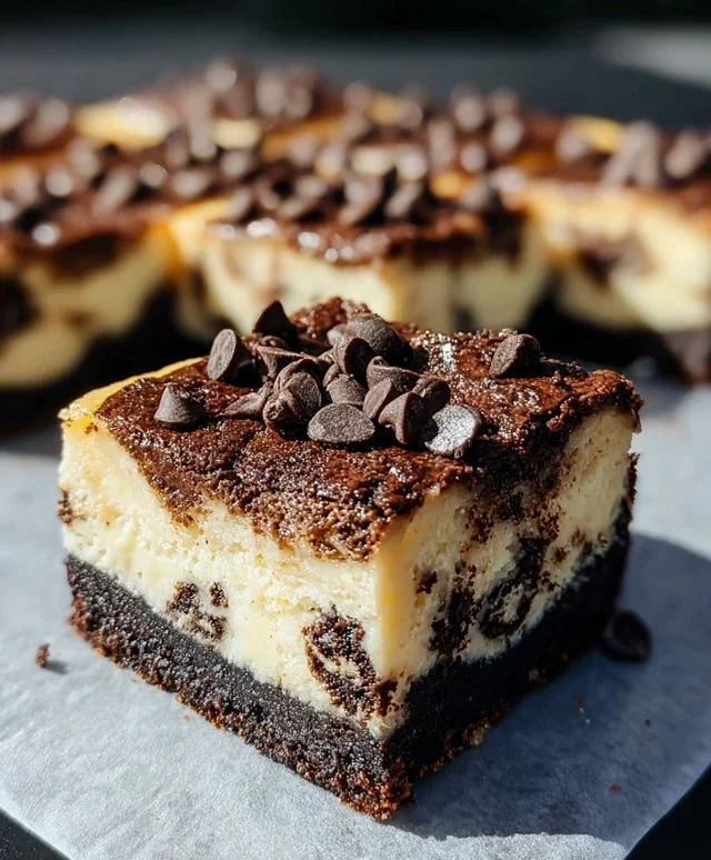 Chocolate Chip Oreo Cheesecake Bars