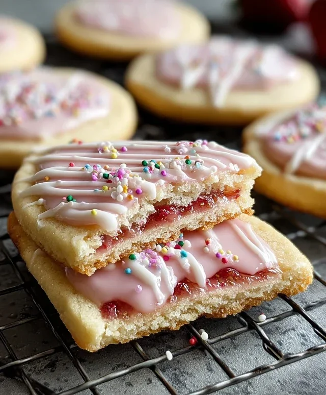 Strawberry Pop Tart Cookies