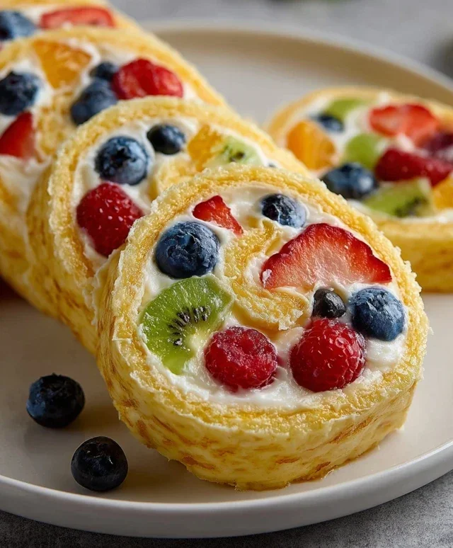 Cheesecake Fruit Salad Roll Ups