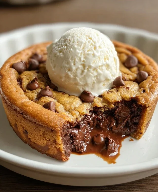 Deep Dish Nutella Cookie Pie