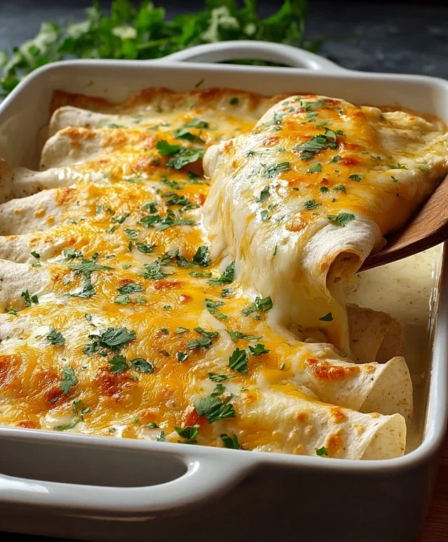 Easy White Chicken Enchiladas