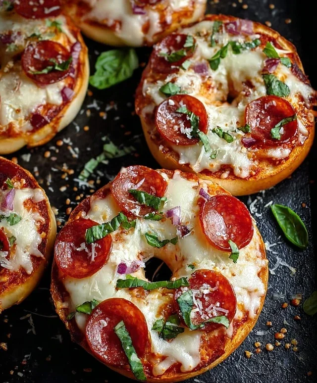 Giant Pizza Bagels