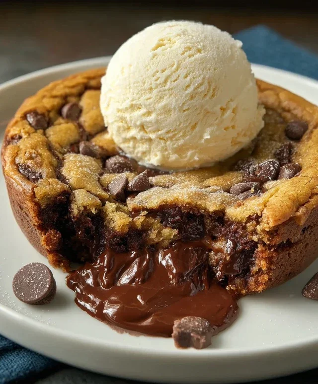 Deep Dish Nutella Cookie Pie