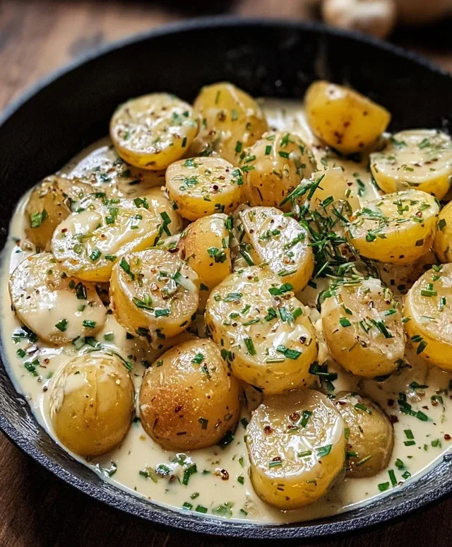 Creamy Garlic Sauce Potatoes
