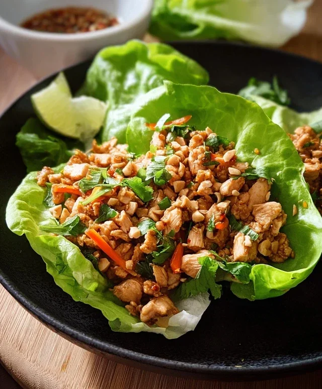 Thai Chicken Lettuce Wraps