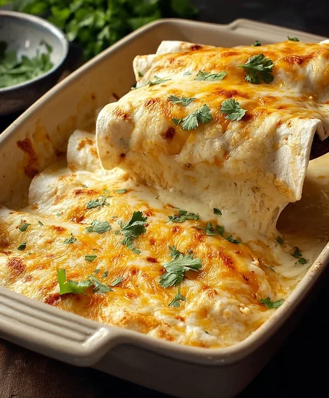 Easy White Chicken Enchiladas
