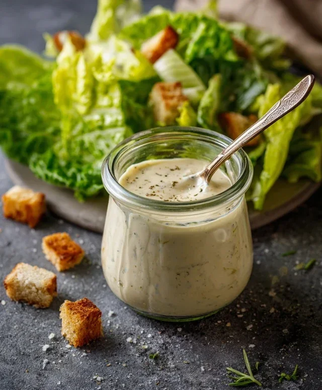 Homemade Creamy Caesar Salad Dressing